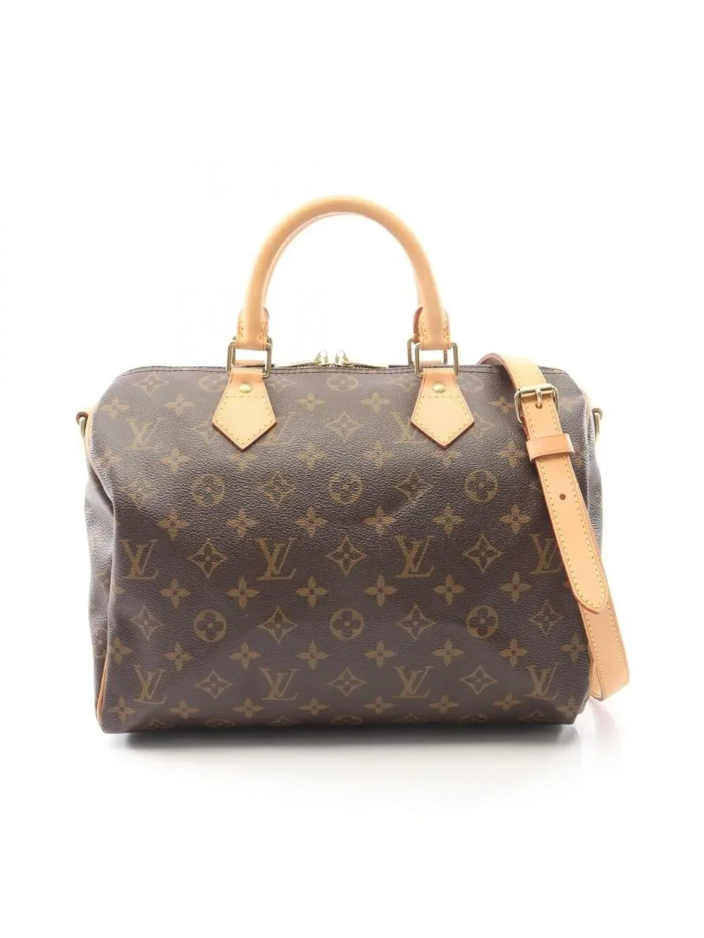 Louis Vuitton Speedy Bandouliere 30 Monogram 2-Way Canvas Leather Handbag